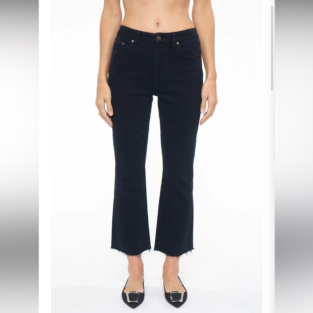 Pistola Lennon High Rise Crop Boot Jean in Abyss Black Wash Size 26
